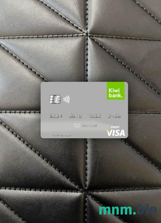 New Zealand Kiwibank visa obciążyć card wygląd fotograficzny skan PSD + zdjęcie